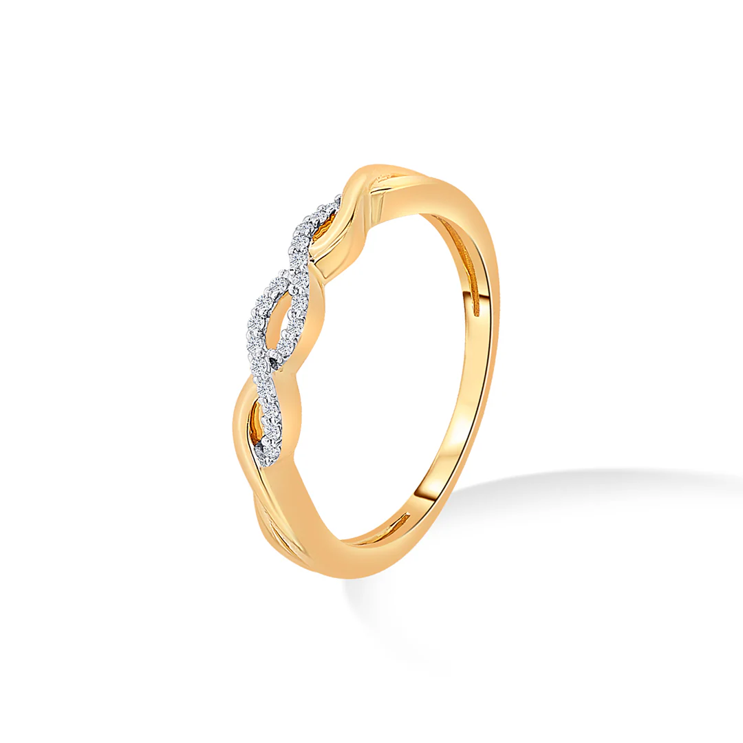Twiselle Loop Gold & Diamond Ring - Image 3