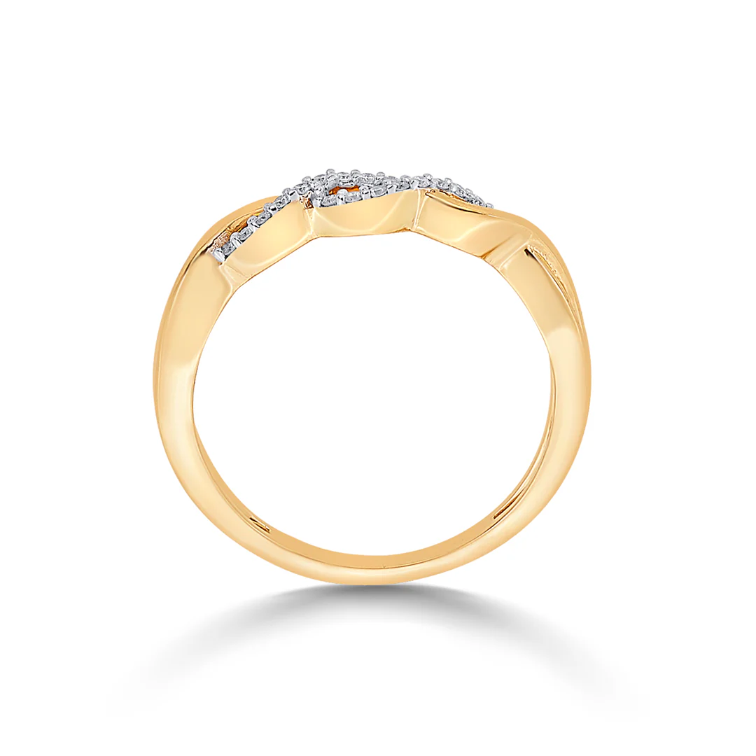Twiselle Loop Gold & Diamond Ring - Image 4