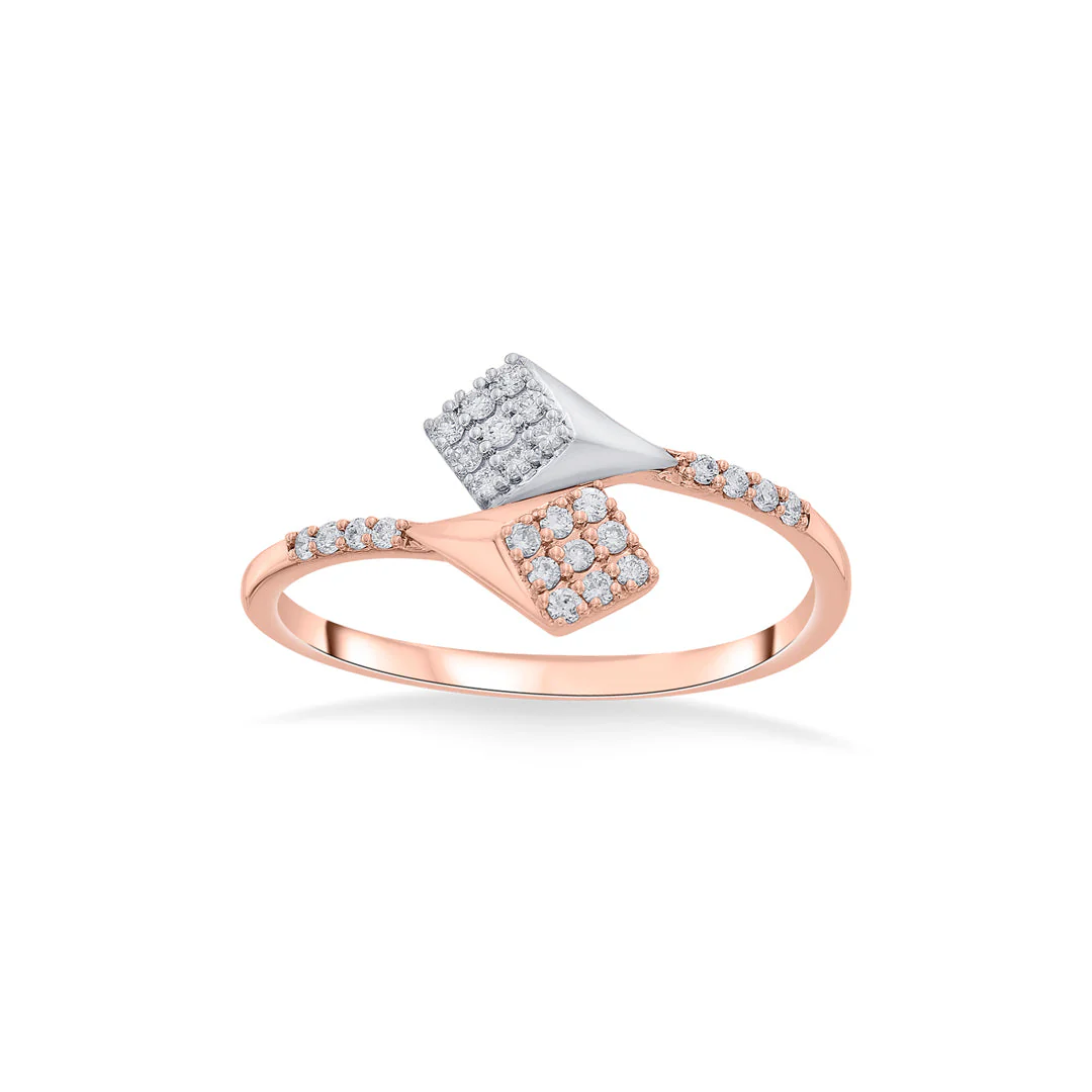 Twist Link Cocktail Diamond Ring - Image 3
