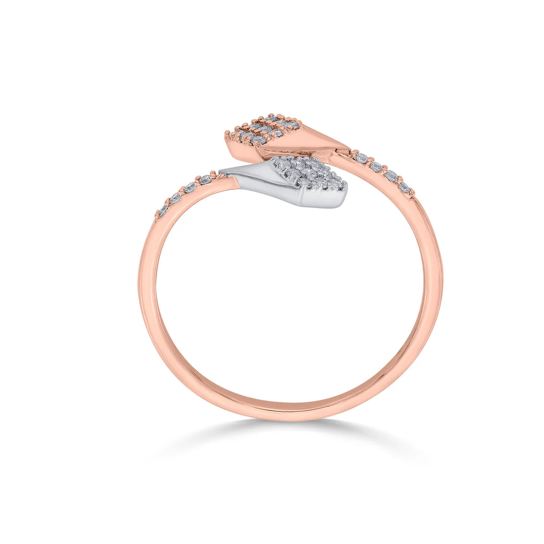 Twist Link Cocktail Diamond Ring - Image 5