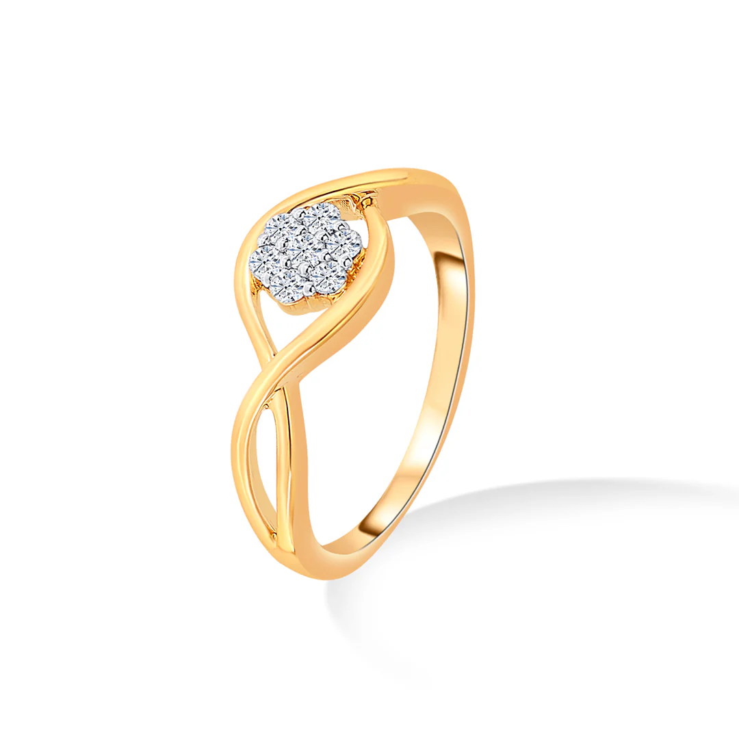 Twist of Bloom Gold & Diamond Ring - Image 3