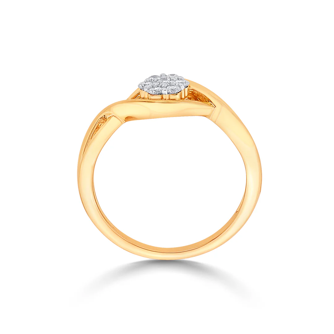 Twist of Bloom Gold & Diamond Ring - Image 4