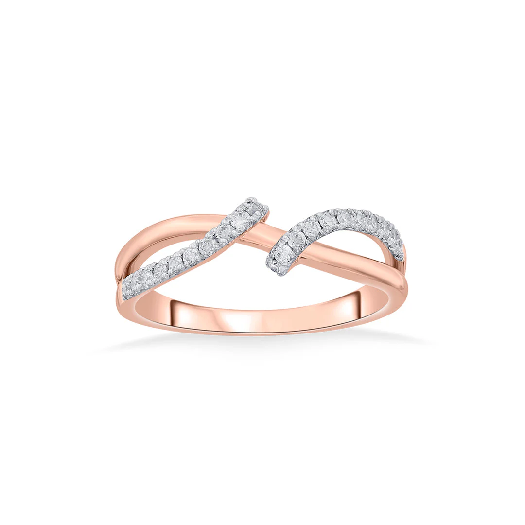 Twisted Links Fashion Diamond Ring - Image 3
