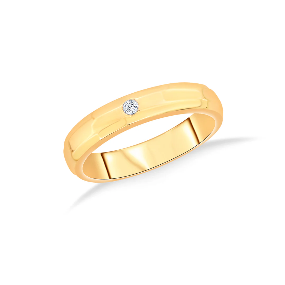 Unity Dot Gold & Diamond Ring - Image 2