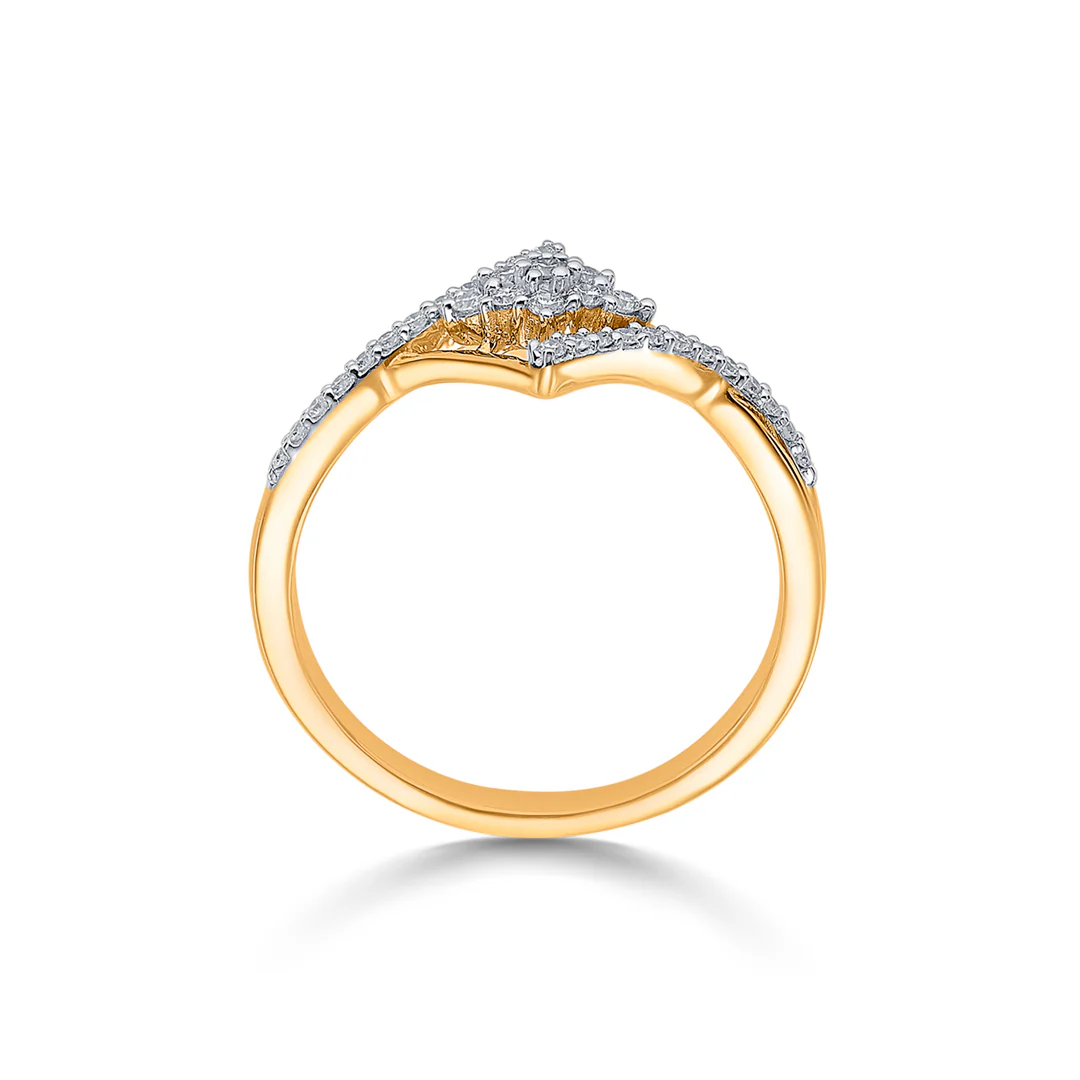 Urban Gold & Diamond Ring For Women - Image 4