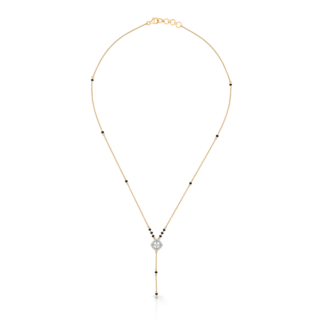 Urban Knot Gold & Diamond Modern Mangalsutra for Women - Image 2