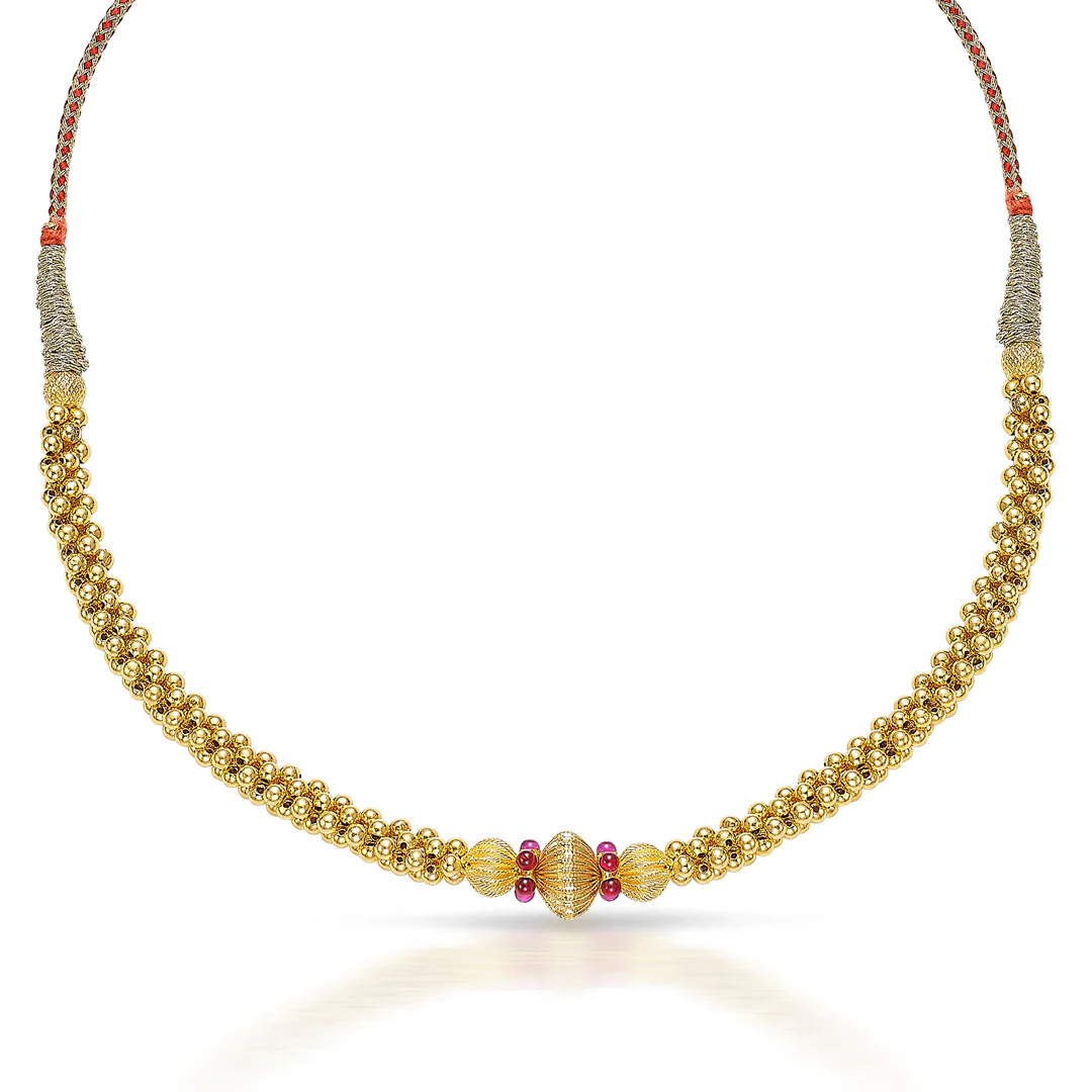 Varnika Gleam Gold Thushi Necklace - Image 4