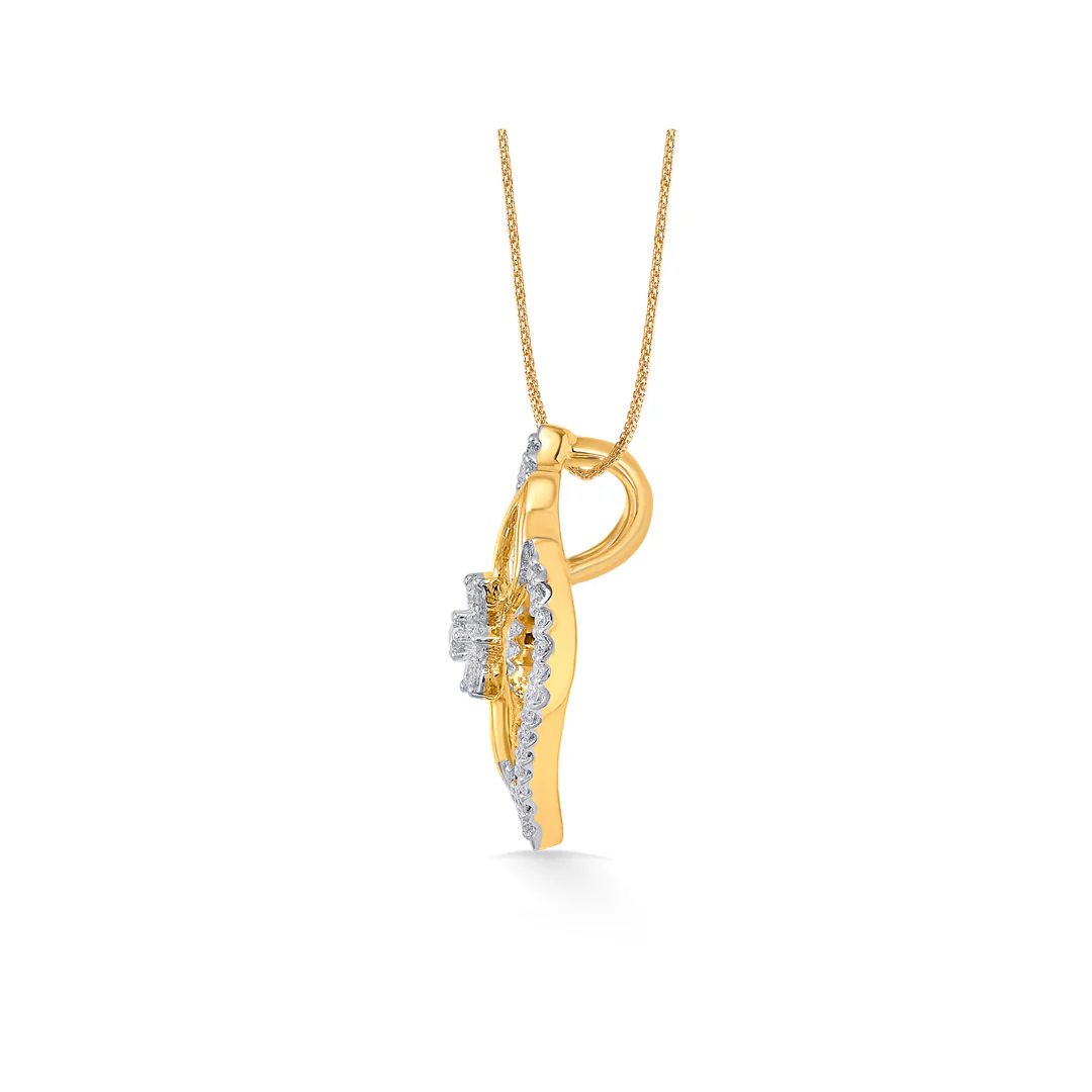 Waves of Grace Gold & Diamond Classic Pendant - Image 3