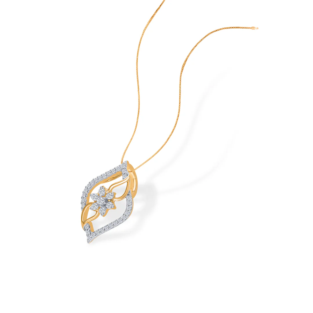 Waves of Grace Gold & Diamond Classic Pendant - Image 4