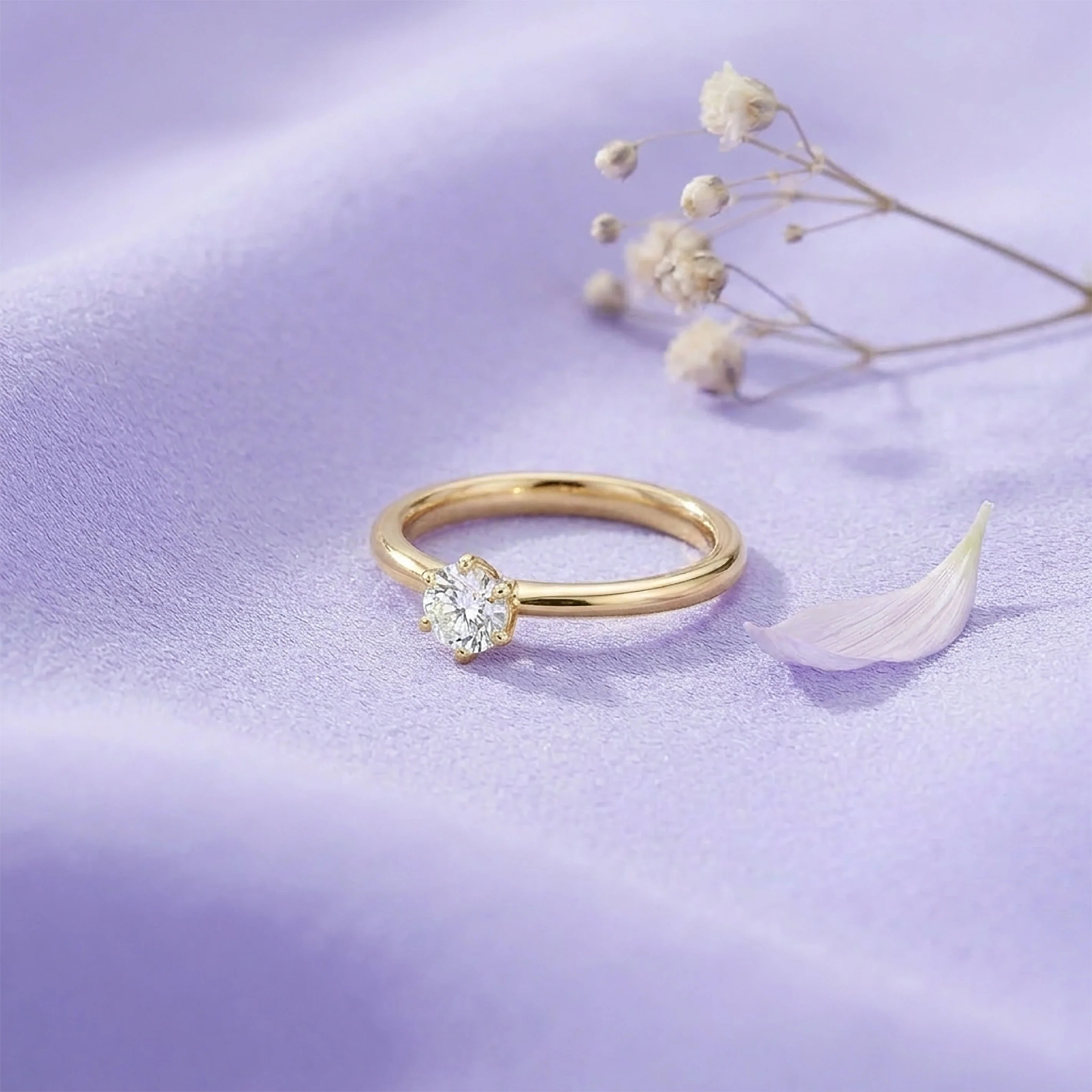 Zenith Brilliance Casual Yellow Gold & Diamond Ring