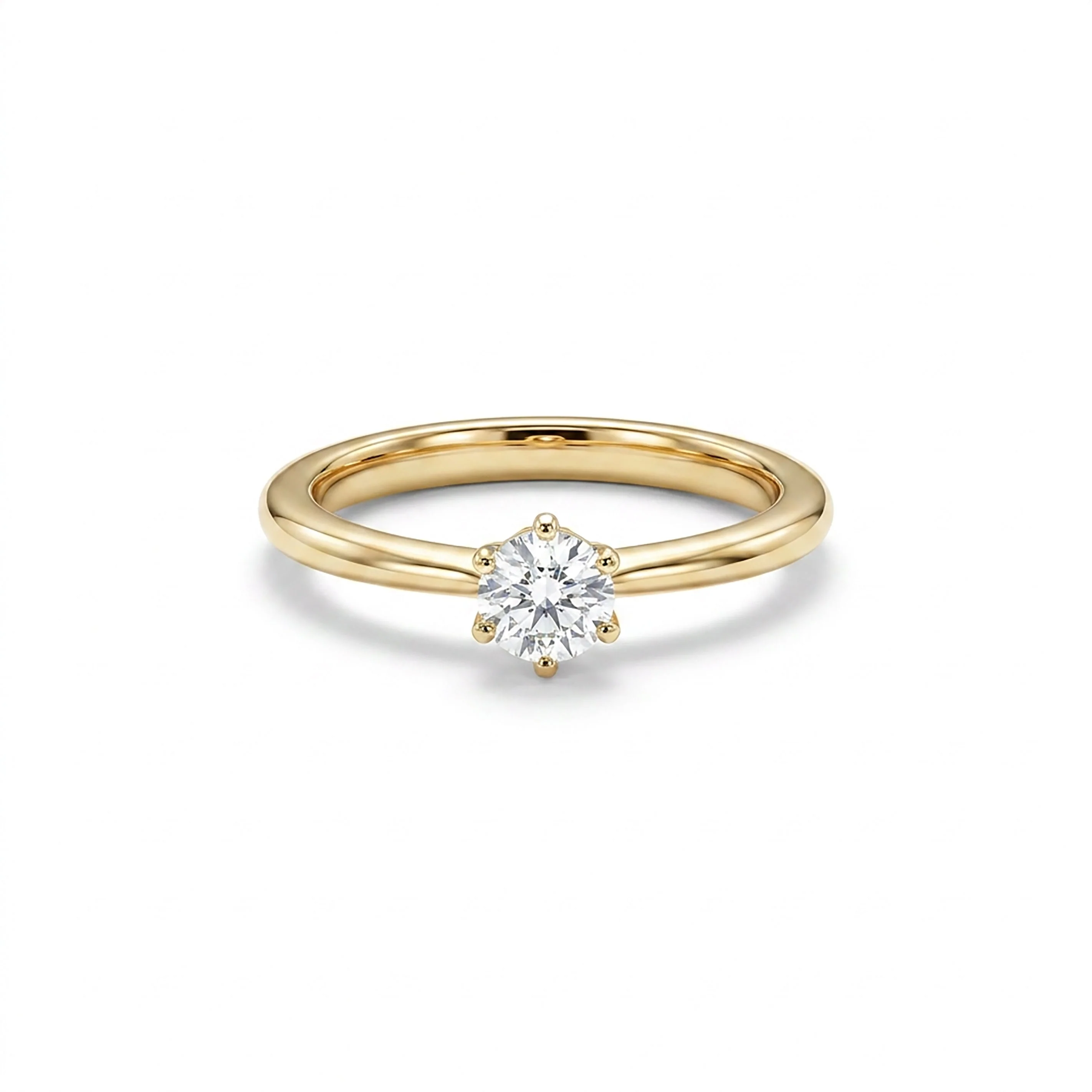 Zenith Brilliance Casual Yellow Gold & Diamond Ring - Image 2