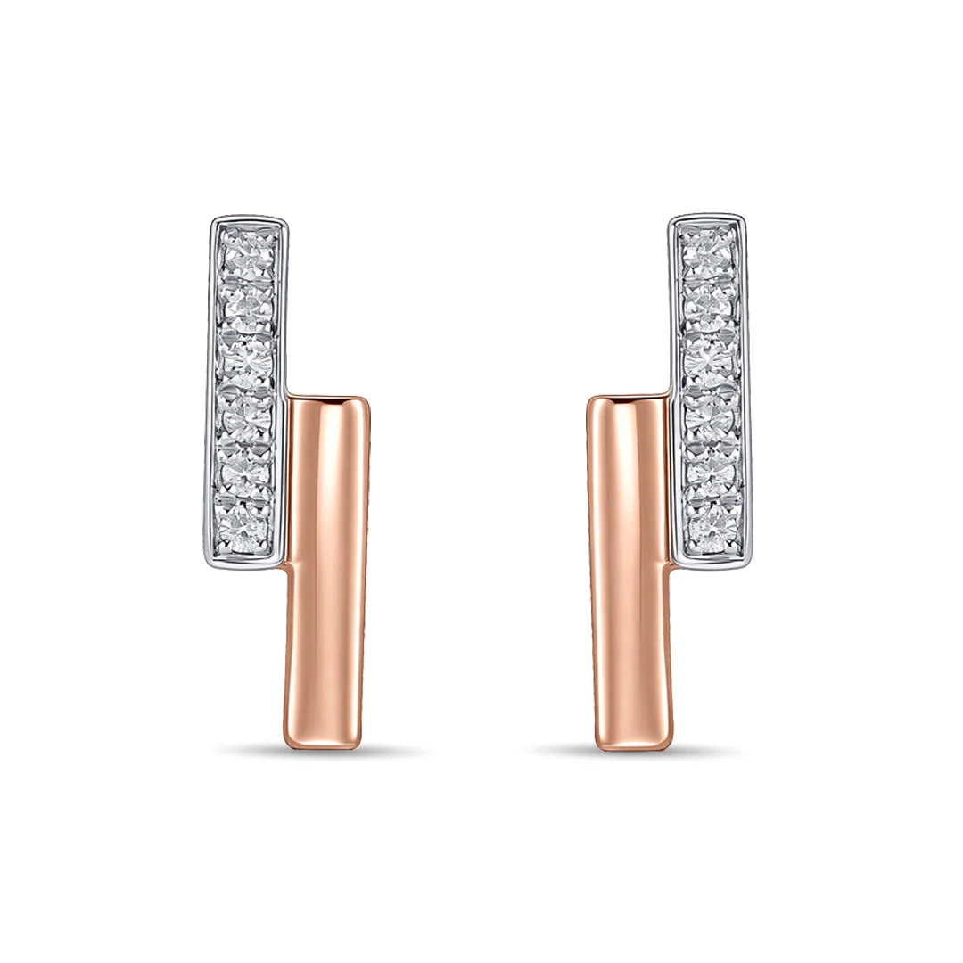 Zyric Bar Diamond Earring - Image 3