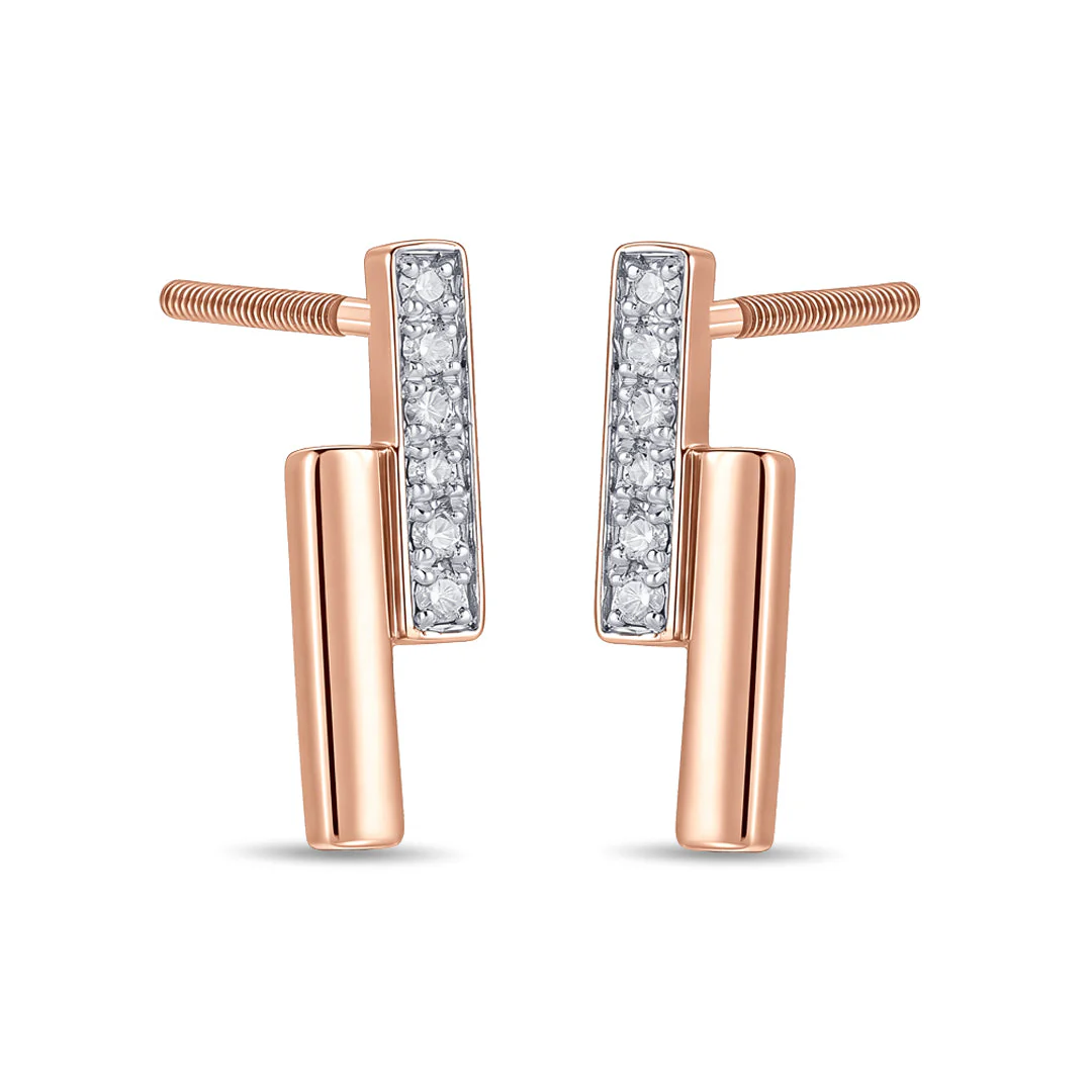 Zyric Bar Diamond Earring - Image 4