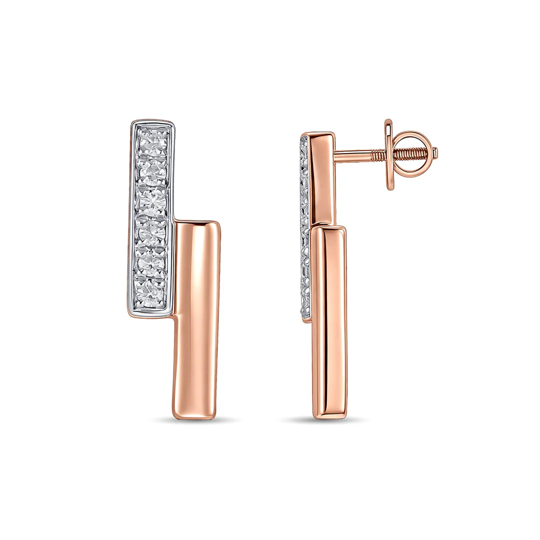 Zyric Bar Diamond Earring - Image 5