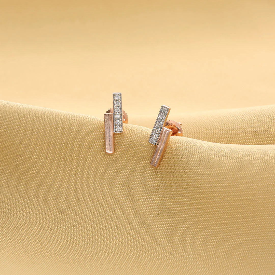Zyric Bar Diamond Earring - Image 7